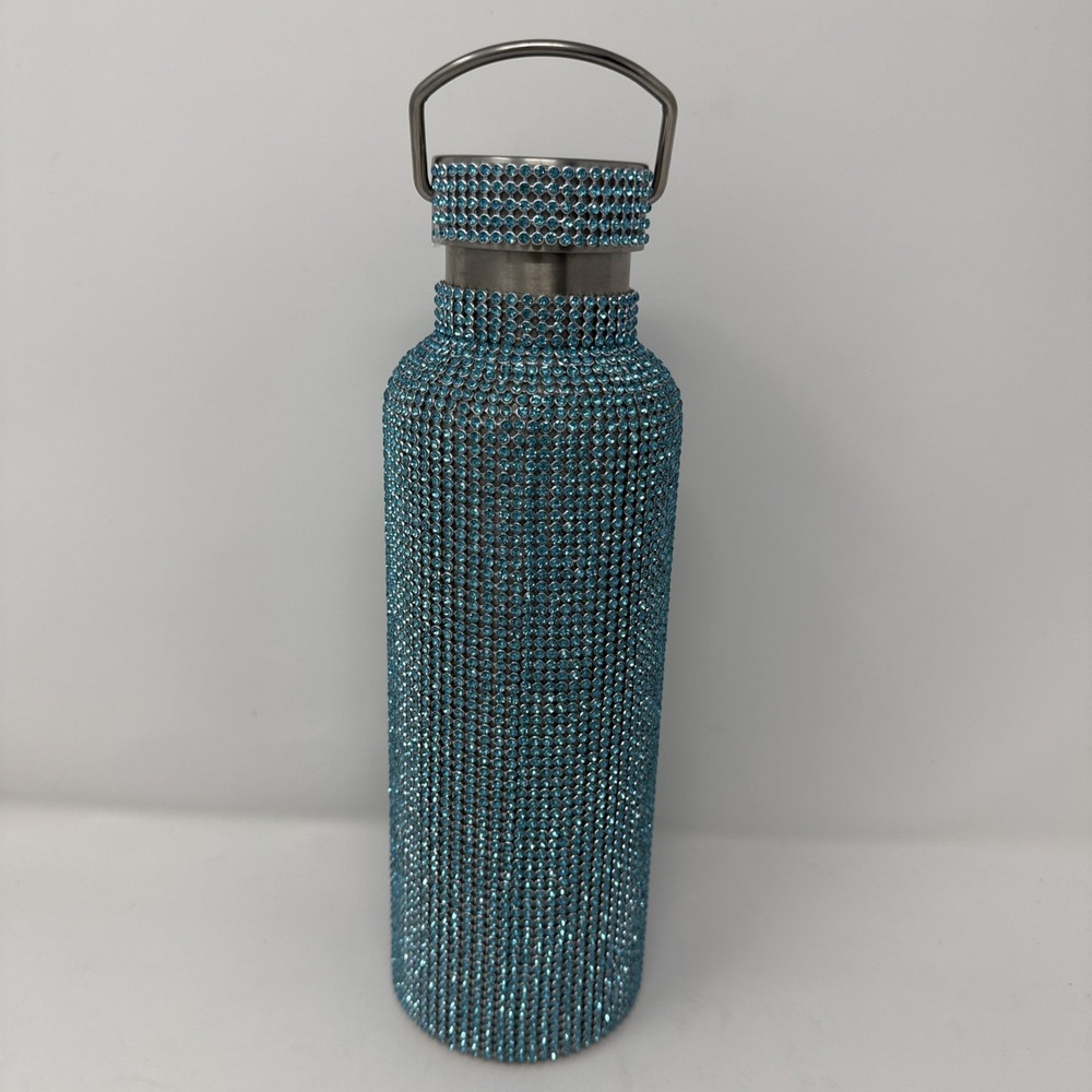 Tomo Blue Swarovski Crystal Stainless Steel Water Bottle